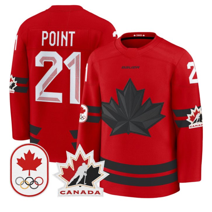 Brayden Point Jersey #21 Canada Olympic 2026 Premium Hockey All Stitched Red