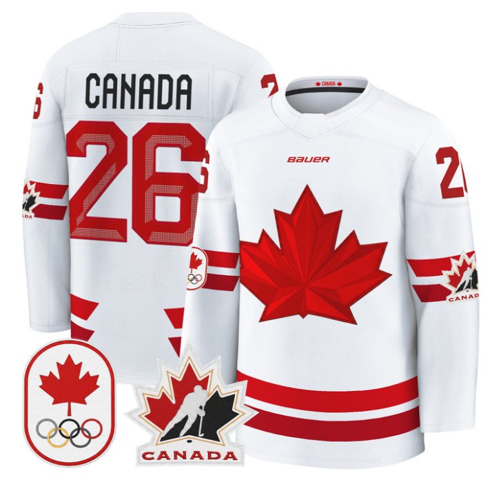 Canada Jersey #26 Canada Olympic 2026 Premium Hockey All Stitched White