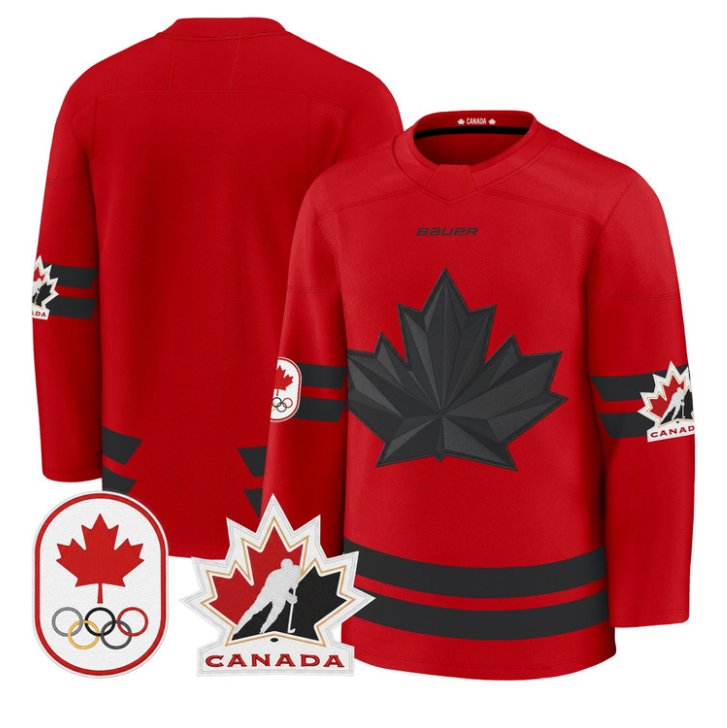 Team Jersey Blank Canada Olympic 2026 Premium Hockey All Stitched Red