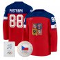 David Pastrnak Jersey #88 Czechia Olympic 2026 Premium Hockey All Stitched Red