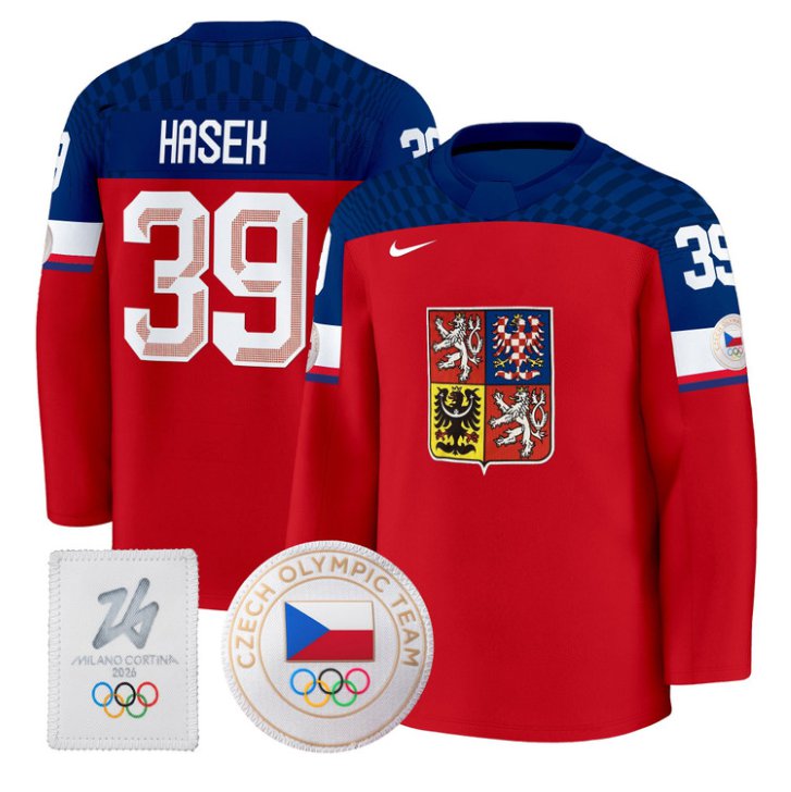Dominik Hasek Jersey #39 Czechia Olympic 2026 Premium Hockey All Stitched Red