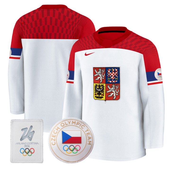 Team Jersey Blank Czechia Olympic 2026 Premium Hockey All Stitched White
