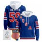 Jake Guentzel #59 USA Olympic 2026 Premium Hockey Pullover Hoodie Stitched Royal