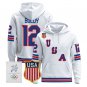 Matt Boldy #12 USA Olympic 2026 Premium Hockey Pullover Hoodie Stitched White