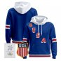 Team Blank USA Olympic 2026 Premium Hockey Pullover Hoodie Stitched Royal