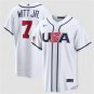 USA Baseball #7 Bobby Witt Jr. Jersey White 2026 World Baseball Classic Home Stadium Stitched