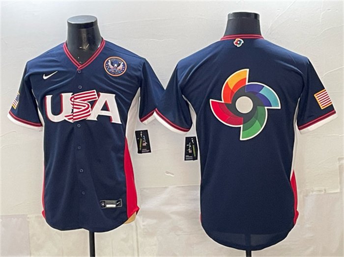USA Baseball Jersey Team Big Logo Navy 2026 World Baseball Classic United States 250th Anniversar