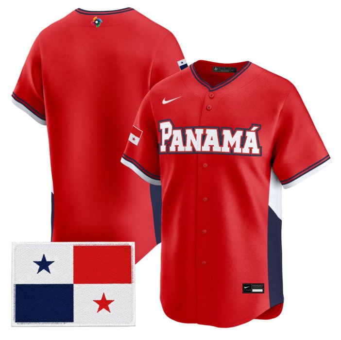 Team Jersey Blank Team Panama 2026 World Baseball Stitched Red