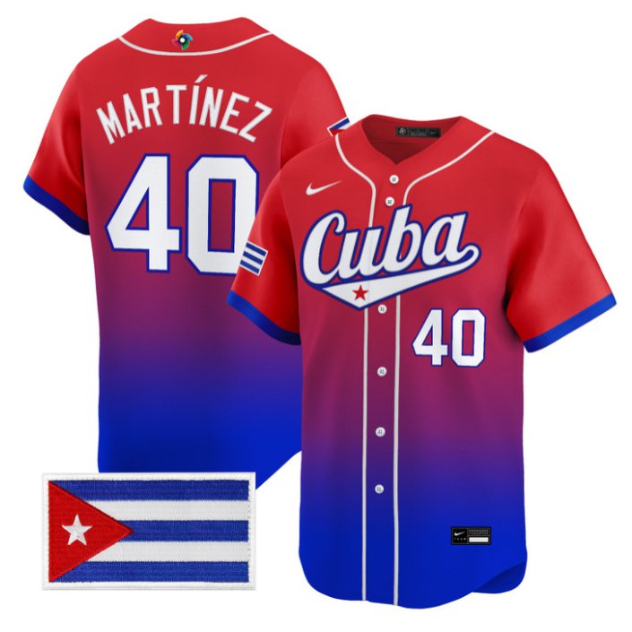Ariel Martinez Jersey #40 Cuba World Baseball Classic 2026 Stitched Red 2023