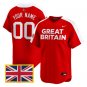 Custom Team Great Britain Jersey 2026 World Baseball Classic Stitched Red