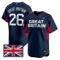 Great Britain Jersey #26 Team Great Britain 2026 World Baseball Stitched Navy