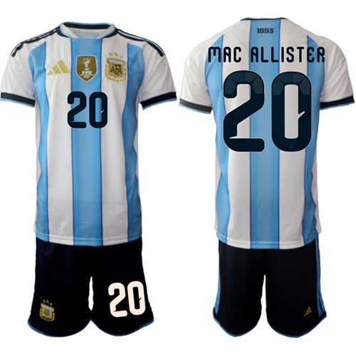 Argentina #20 MAC ALLISTER Jersey National Team x World Cup 2026 Home White On Field Soccer