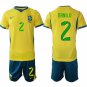 Brazil #2 DANILO Jersey National Team x World Cup 2026 Home On Field Soccer