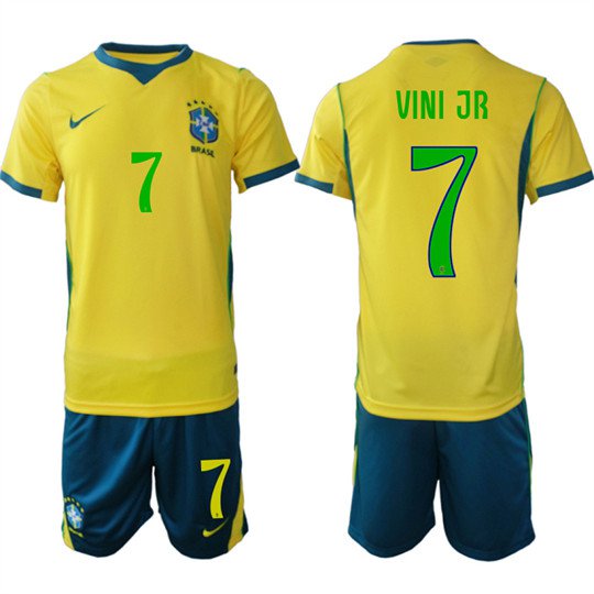 Brazil #7 VINI JR Jersey National Team x World Cup 2026 Home On Field Soccer