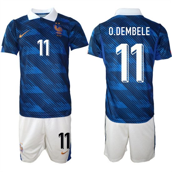 France #11 O.DEMBELE Jerseys National Team x World Cup 2026 Home On Field Soccer
