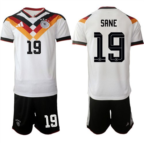 Germany #19 SANE Jerseys National Team x World Cup 2026 Home White On Field Soccer