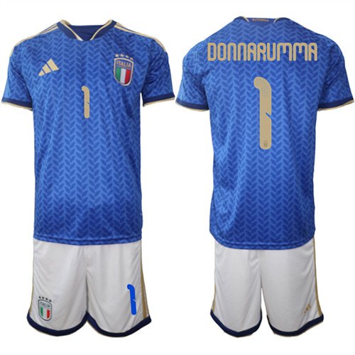 Italy #1 DONNARUMMA Jerseys National Team x World Cup 2026 Home Blue On Field Soccer