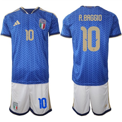 Italy #10 R.BAGGIO Jerseys National Team x World Cup 2026 Home Blue On Field Soccer