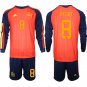 Spain #8 PEDRD Jersey National Team x World Cup 2026 Long Sleeve Home Red On Field Soccer