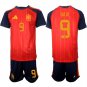 Spain #9 GAVI Jersey National Team x World Cup 2026 Home Red On Field Soccer