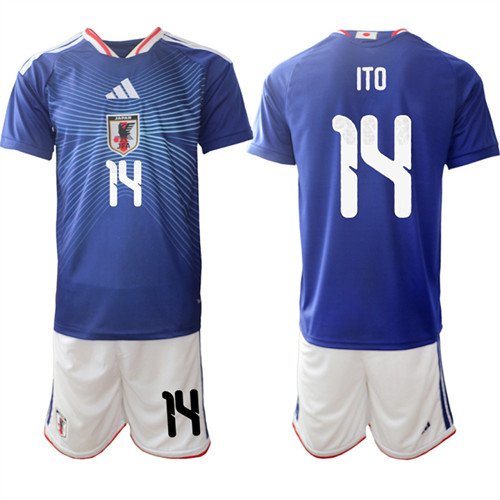 Japan #14 ITO Jersey National Team x World Cup 2026 Home Blue On Field Soccer