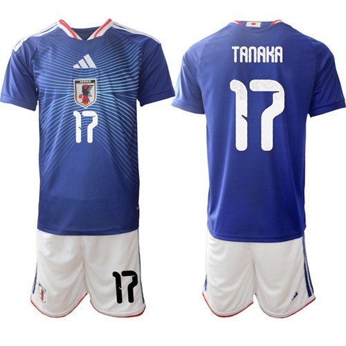 Japan #17 TANAKA Jersey National Team x World Cup 2026 Home Blue On Field Soccer