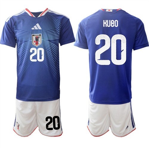 Japan #20 KUBO Jersey National Team x World Cup 2026 Home Blue On Field Soccer