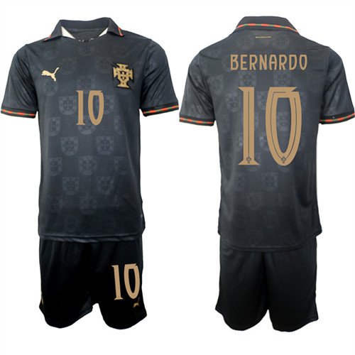 Portugal #10 BERNARDO Jersey National Team x World Cup 2026 Away Gray On  special  Soccer