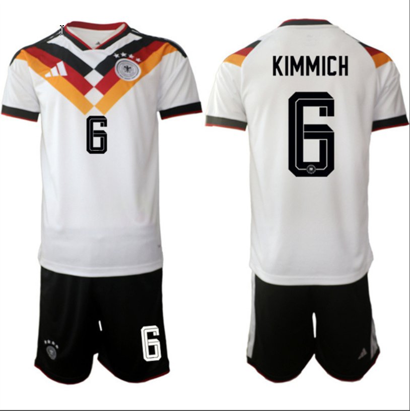 Joshua Kimmich Jersey #6 Germany Team 2025-26 White Home Soccer Suit