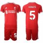Ibrahima Konat&Atilde;&copy; Jersey #5 Liverpool Red Home 2025-26 Soccer Suit