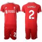 Joe Gomez Jersey #2 Liverpool Red Home 2025 Soccer Suit