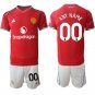 Custom Manchester United Jersey Name, Number Red Home 2025-26 Soccer Suit