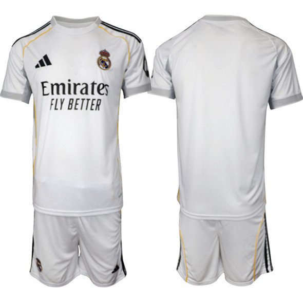 Blank Jersey Real Madrid White Home 2025 - 26 Soccer Suit