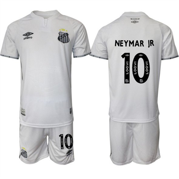 Neymar Jr Jersey #10 Santos F.C. White Home 2025 - 26 Soccer Suit