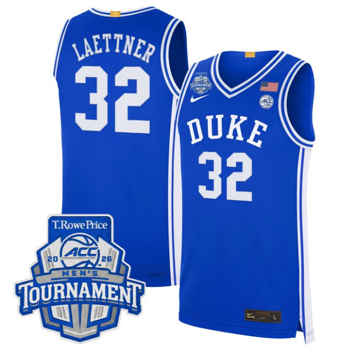 Christian Laettner Jersey #32 Duke Blue Devils 2026 ACC Tournament Stitched Royal