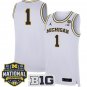 Team Jersey #1 Michigan Wolverines 2026 National Champions Stitched White