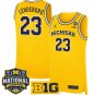 Yaxel Lendeborg Jersey #23 Michigan Wolverines 2026 National Champions Maize
