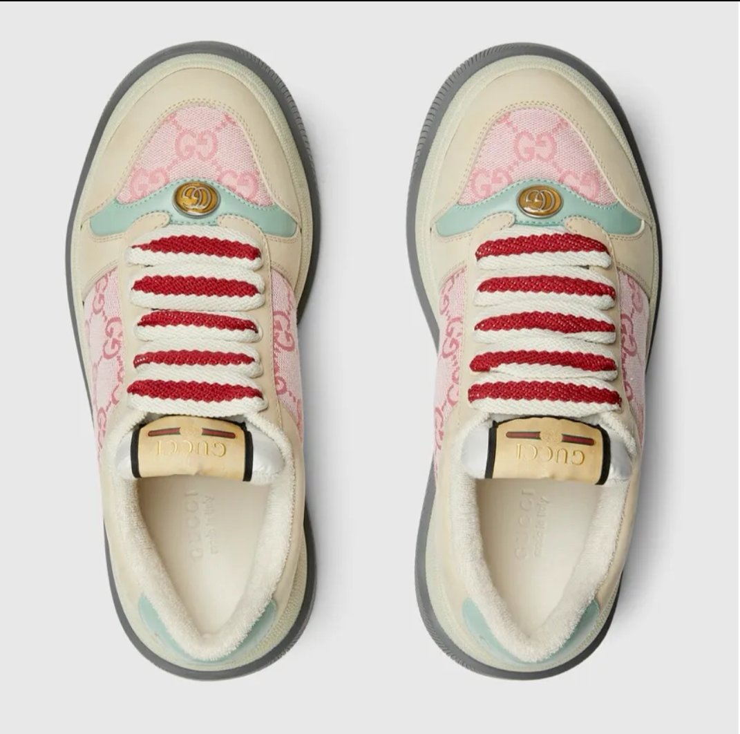 GG Canvas and Leather Shoes Sneakers