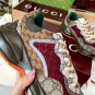GG Rhyton Canvas &acirc;��Beige Brick Red&acirc;�� Shoes Sneakers