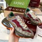 GG Rhyton Canvas &acirc;��Beige Brick Red&acirc;�� Shoes Sneakers