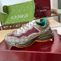 GG Rhyton Canvas &acirc;��Beige Brick Red&acirc;�� Shoes Sneakers