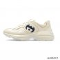 GG Rhyton Interlocking G Ivory Blue Shoes Sneakers