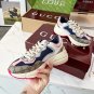 GG Rhyton Canvas Beige White Pink Shoes Sneakers