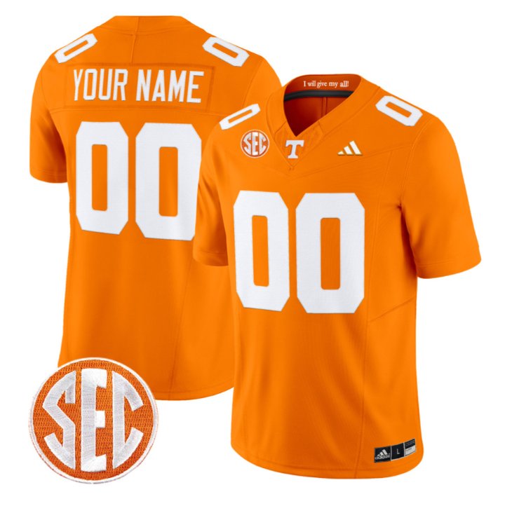 Custom Tennessee Vols Jersey 2026 Name, Number Vapor Limited Stitched Orange