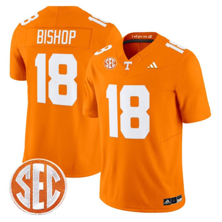 DeSean Bishop Jersey #18 Tennessee Vols 2026 Vapor Limited Stitched Orange
