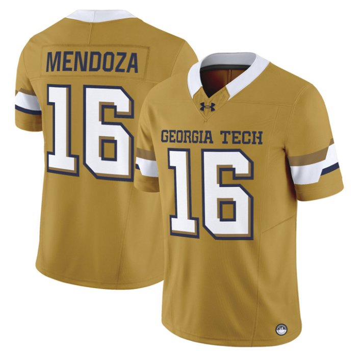 Alberto Mendoza Jersey #16 Georgia Tech Yellow Jackets 2026 Limited Stitched Gold