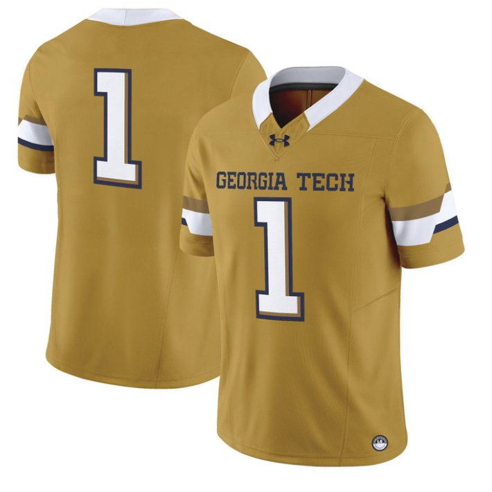 Team Jersey #1 Georgia Tech Yellow Jackets 2026 Vapor Limited Stitched Gold
