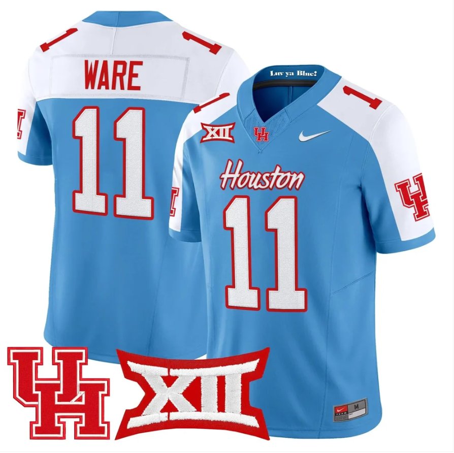 Andre Ware Jersey #11 Houston Cougars 2026 Vapor Limited Stitched Blue Alter
