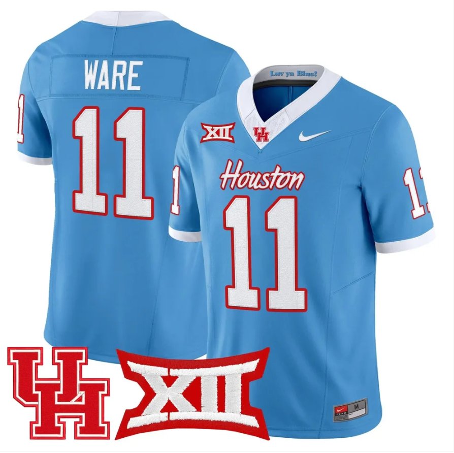 Andre Ware Jersey #11 Houston Cougars 2026 Vapor Limited Stitched Blue