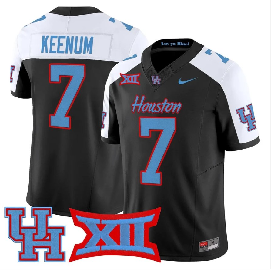 Case Keenum Jersey #7 Houston Cougars 2026 Vapor Limited Stitched Black Alter